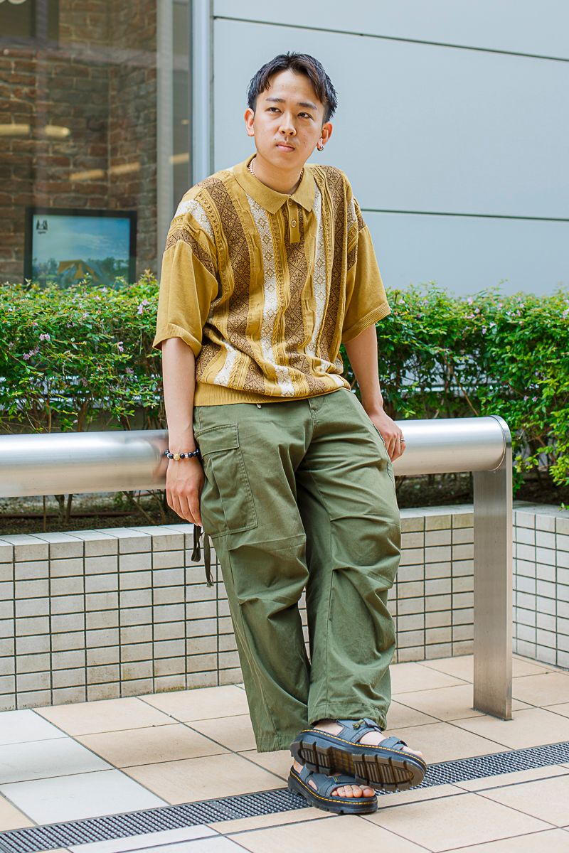 ジャカード織りのBIGポロがレトロライク 酒井啓太