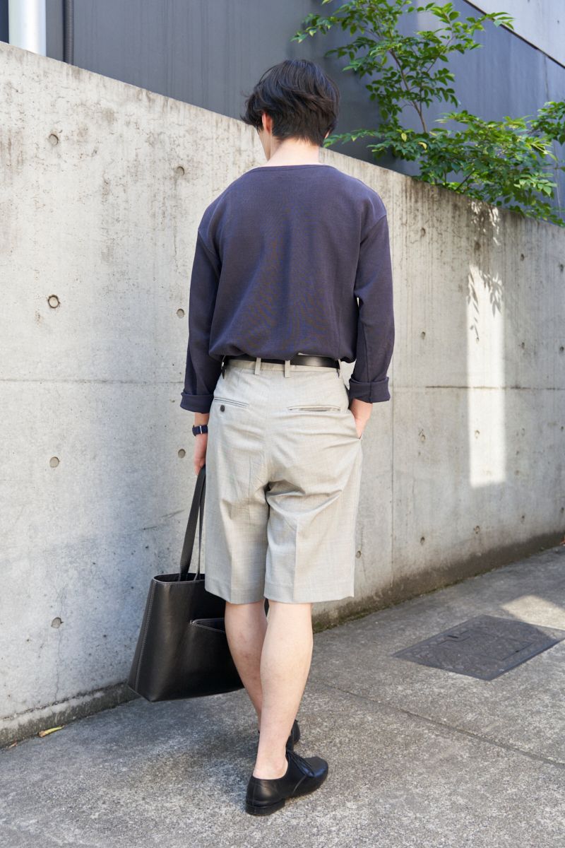 和紙素材のバスクシャツとハーフパンツが◎ 清原直実 2枚目の写真