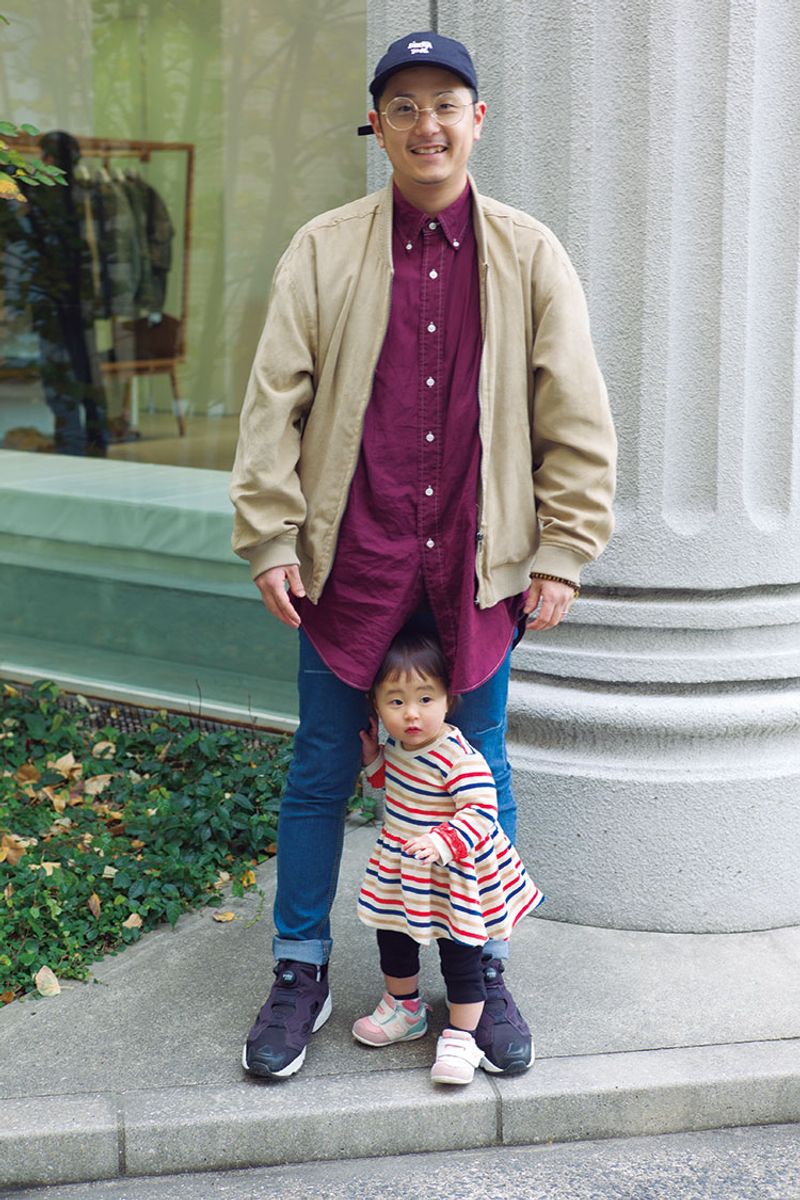ゆったりのトップスで遊び、タイトなボトムスで締めるバランス感 岡田和也