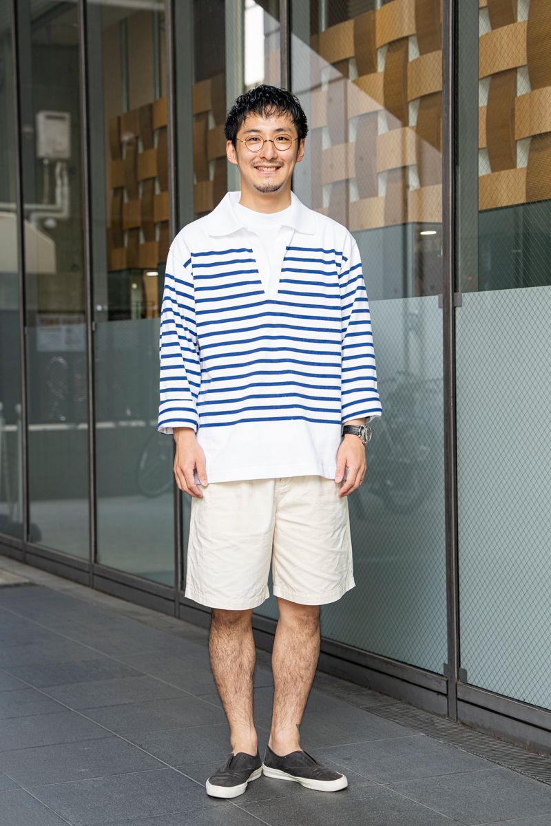 さりげなく名作時計が際立つマリンスタイル 山本昌平