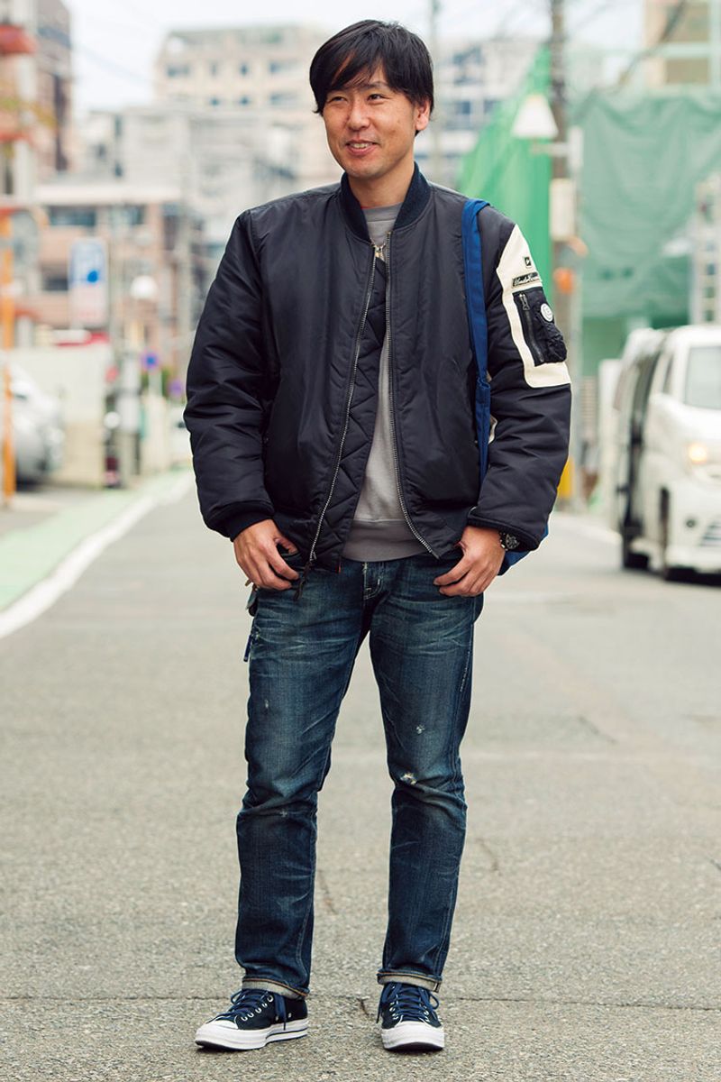 ラフに軽やかに。トレンドのビッグシルエットのMA-1でキメる 福永裕二