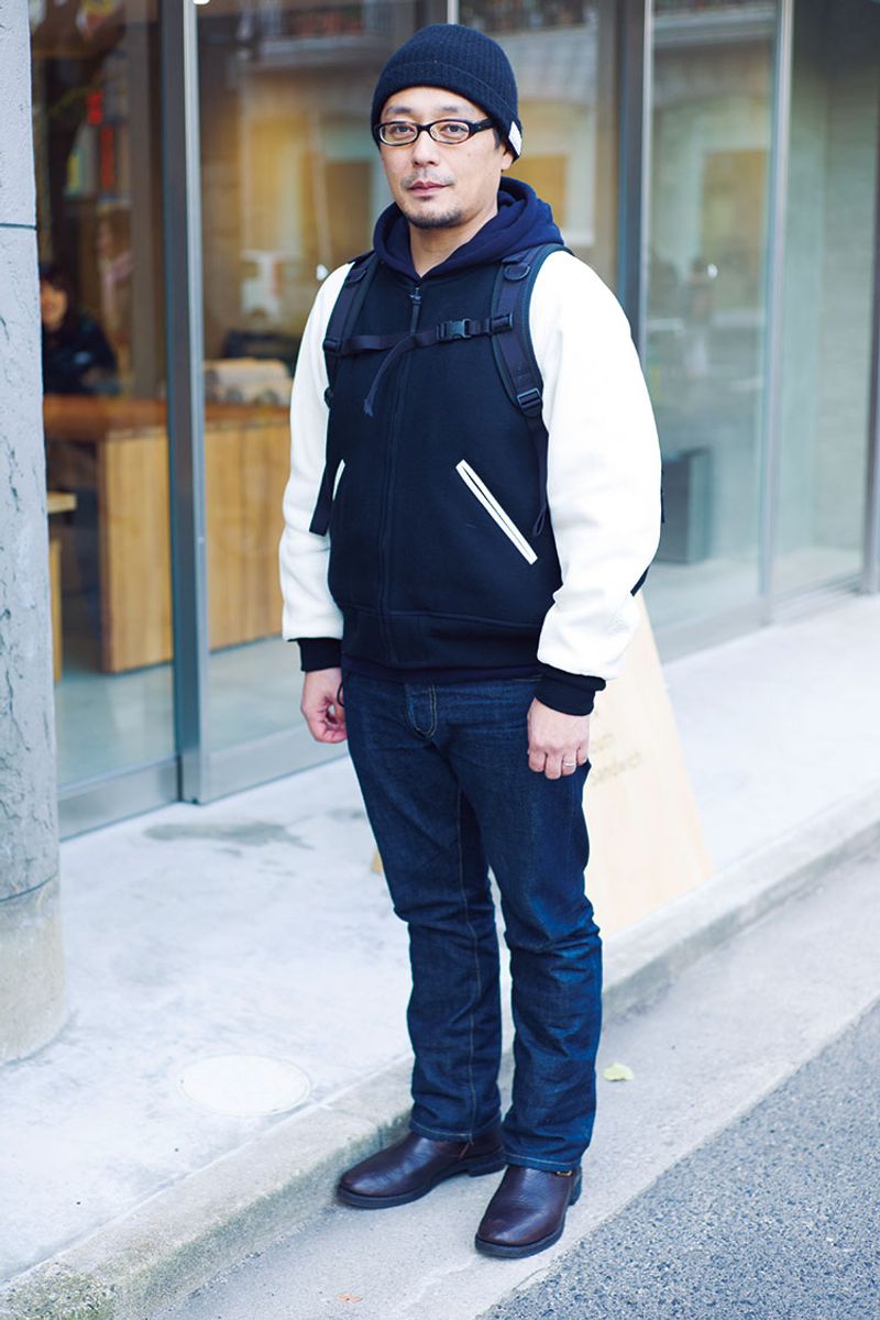 スタジャンでシンプルイズベストな装いに 大田洋介