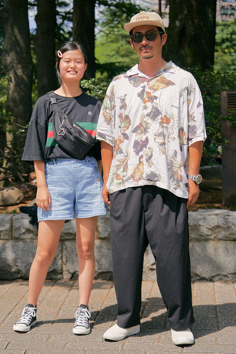 珍しい金魚の総柄シャツで暑い日も涼しげに 加藤茂行