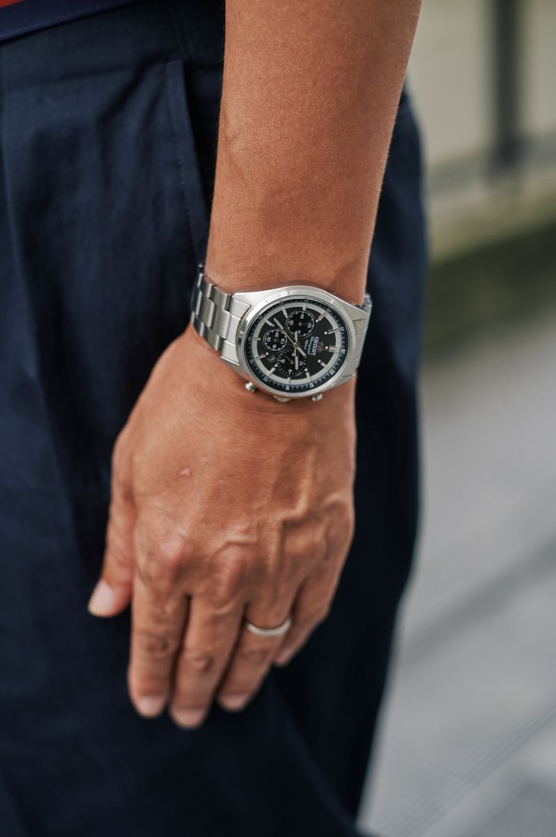 キャップとバッグ連動の差し色グリーン 後藤五月 4枚目の写真