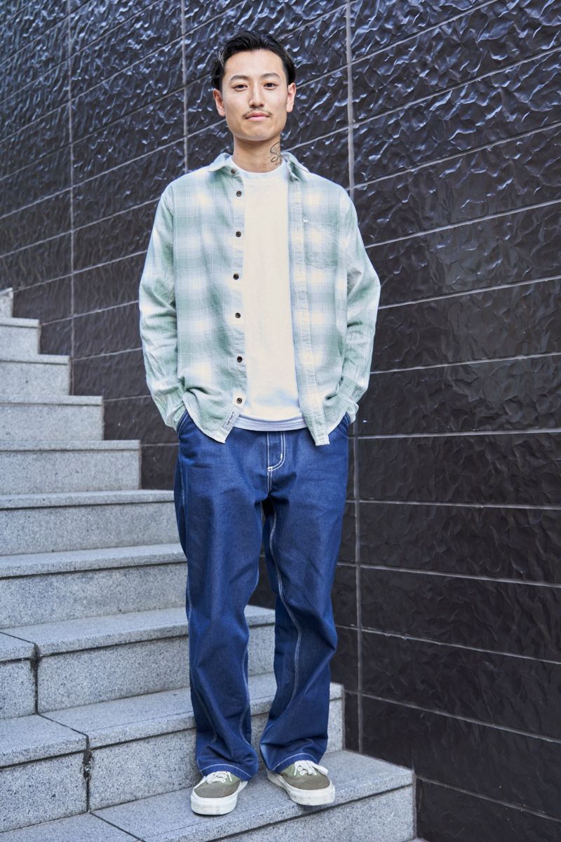 秋を先取りした休日のラフなスタイル 若生和希