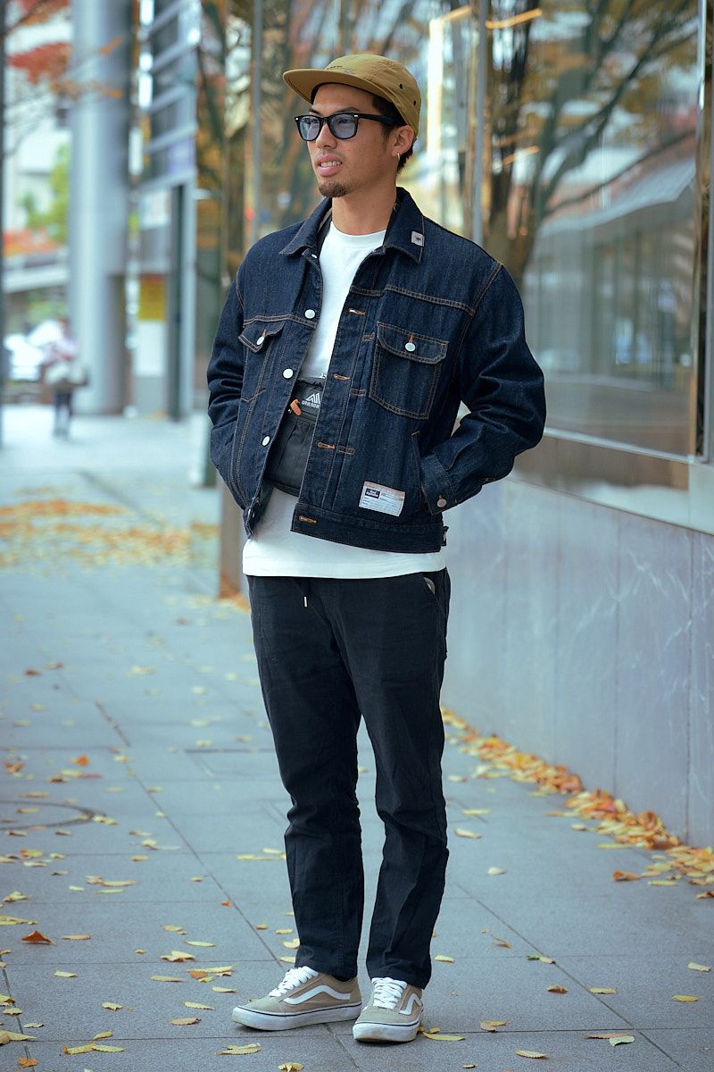 Gジャン＋Gパンの王道コーデはやっぱハマる 阿部拓磨