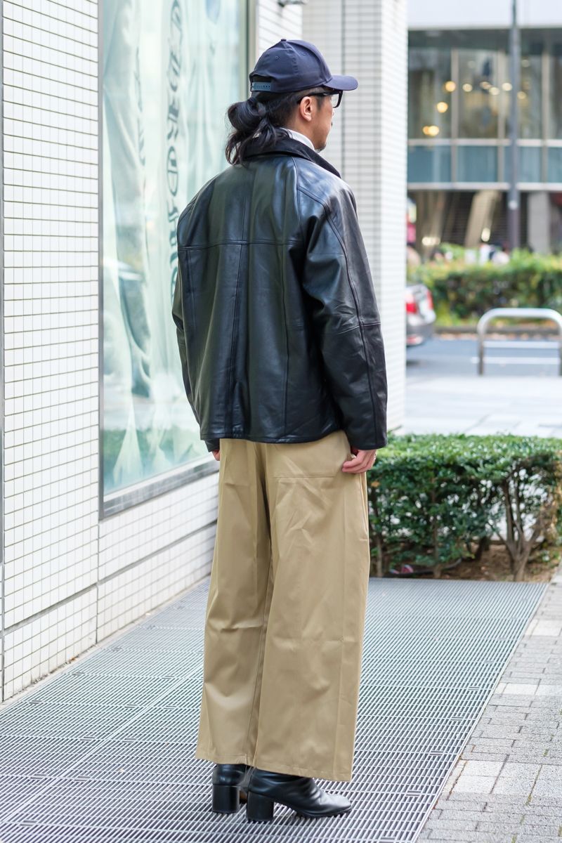 クセ強ワイドPTをレザーJKでドレッシーに 田中良亮 2枚目の写真