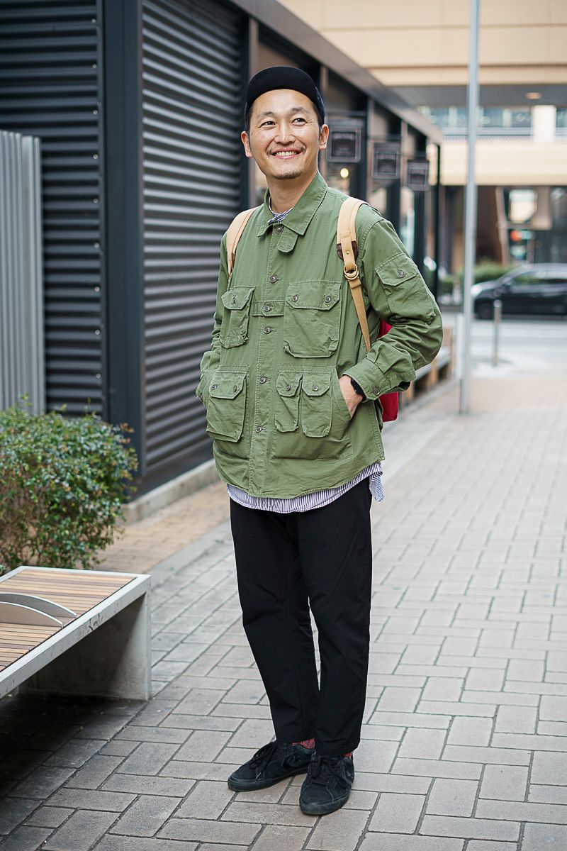 武骨アウターから覗くストライプシャツの妙 菊地希望