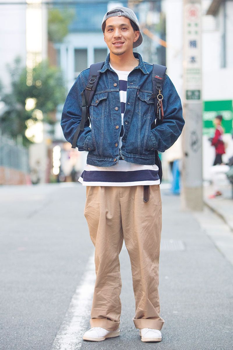 絶妙な”オフバランス感”でユニークなコーディネートに。 末吉雄樹