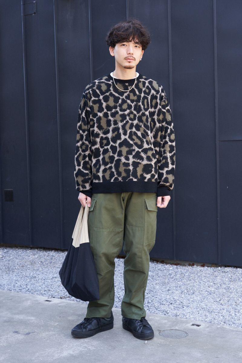 レオパード柄はシンプルコーデにこそ活きる 尾本匠太