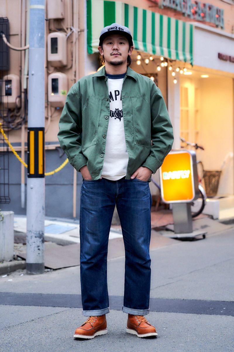 デニムロールアップにレッドウィングが最高 本郷優斗
