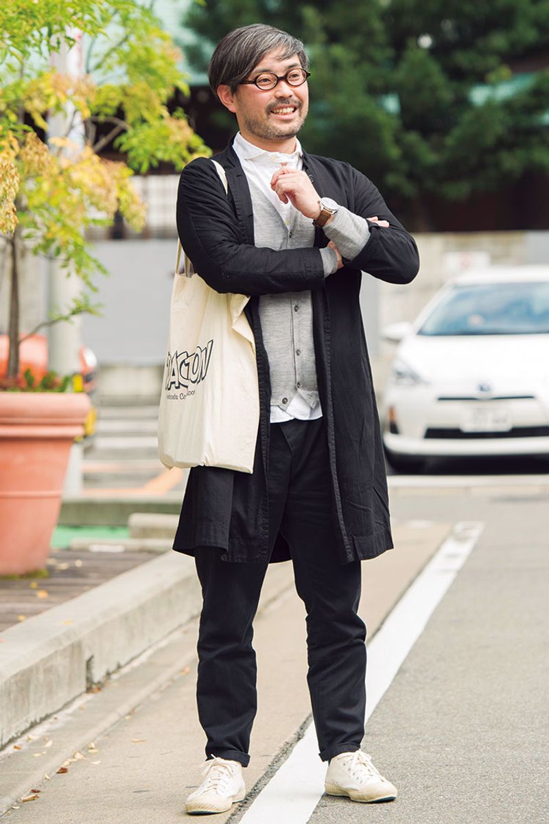 絶妙レイヤード！中間色のカーディガンを挟むだけでこの通り!! 長尾幸一