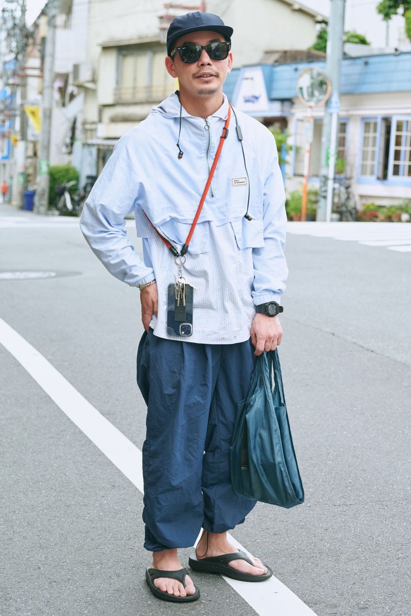フレッシュな白ブルゾンのサイクルスタイル 佐藤幹樹