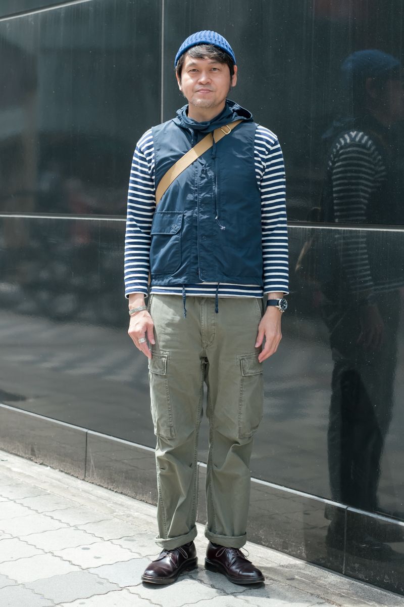 カーゴパンツ+足元オールデンでカッチリ 河野幸彦
