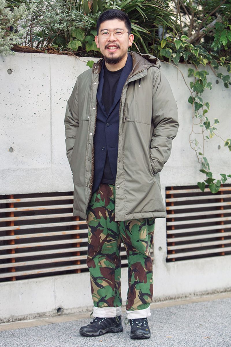 カモ柄パンツが主役！ボトムスを引き立てるのもいいんじゃない？ 小林洋範