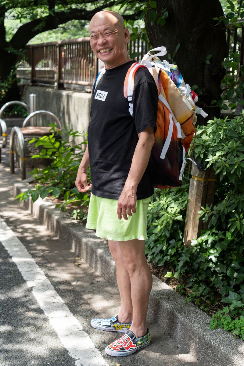 ジム帰り。カラフルアイテムてんこ盛り 丸山典男