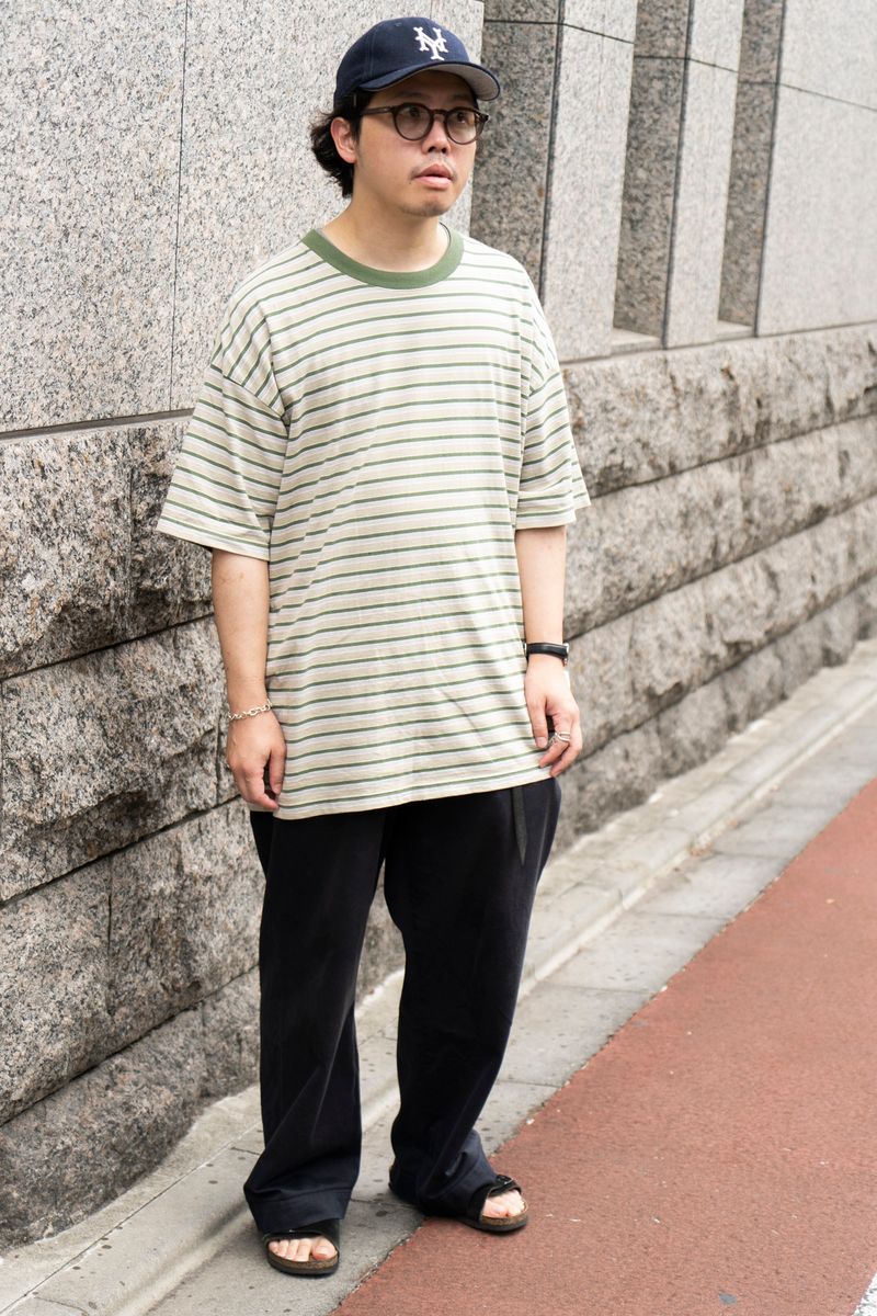 ラフな感じの休日着に親から受け継いだ時計 中田也真登