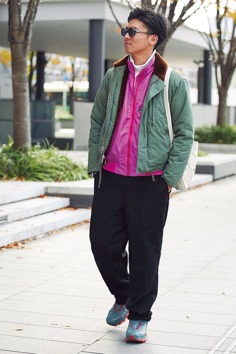 ピンクにオレンジ、こんな差し色使いはマネしたい 岩見翔太