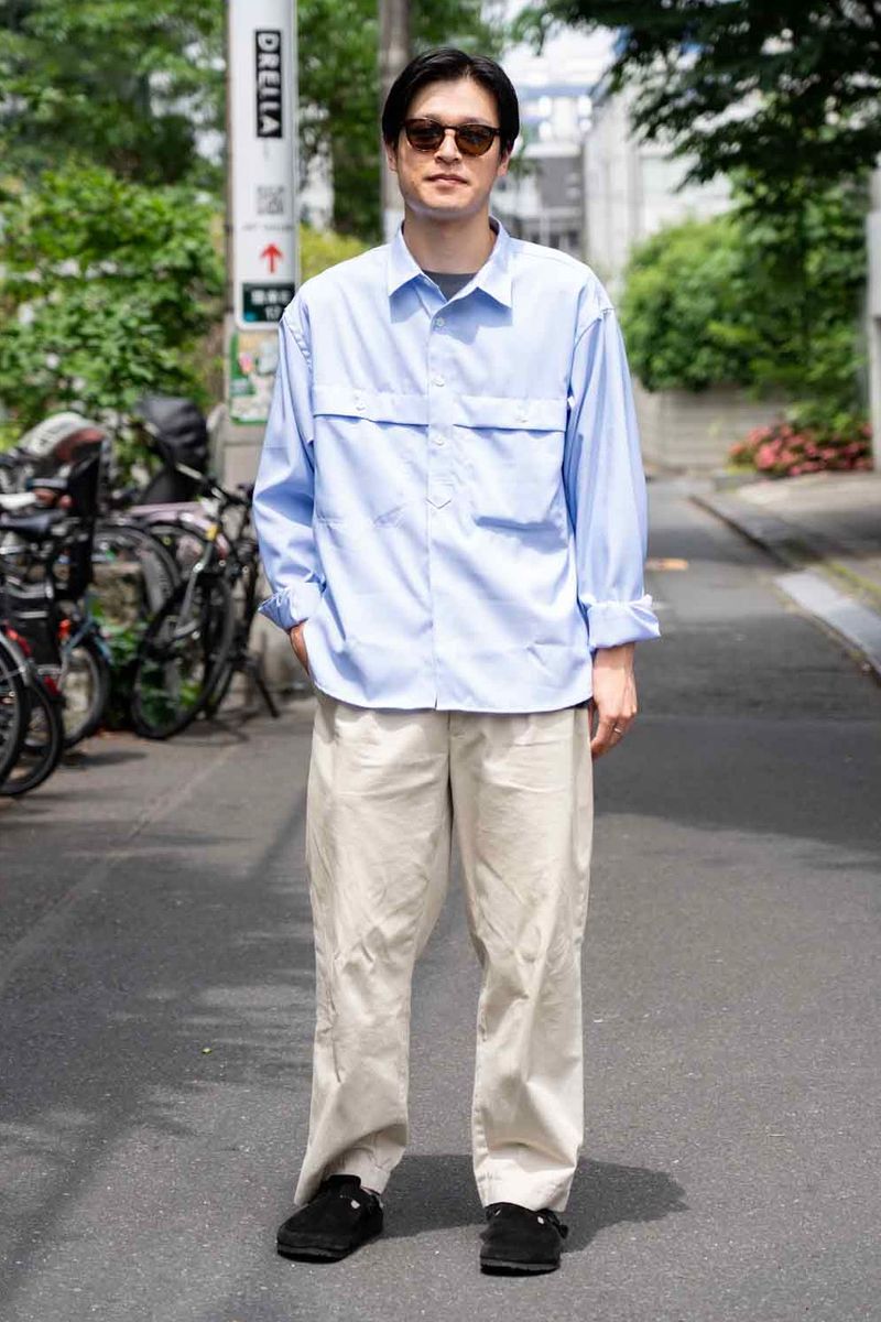 ブルゾン顔のシャツは着回しやすさ抜群 中村悠人