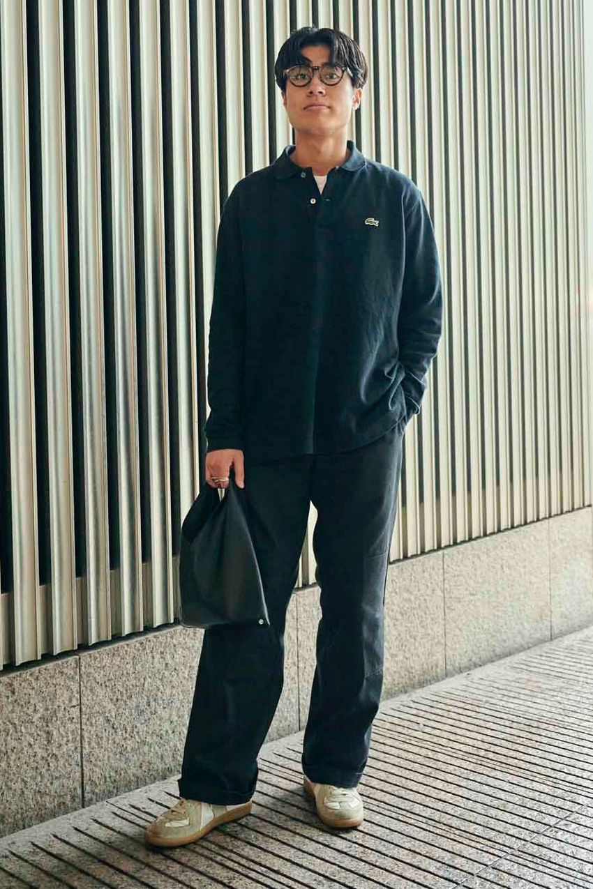 ラコステ「ポロシャツ」の汎用性の高さを証明した3名。ジャケットのインナーやワントーンコーデに - 8枚目の画像
