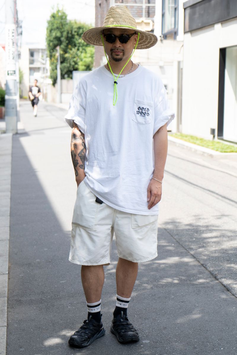 着こなしのテーマは「夏の釣りおじさん」 清水勇一