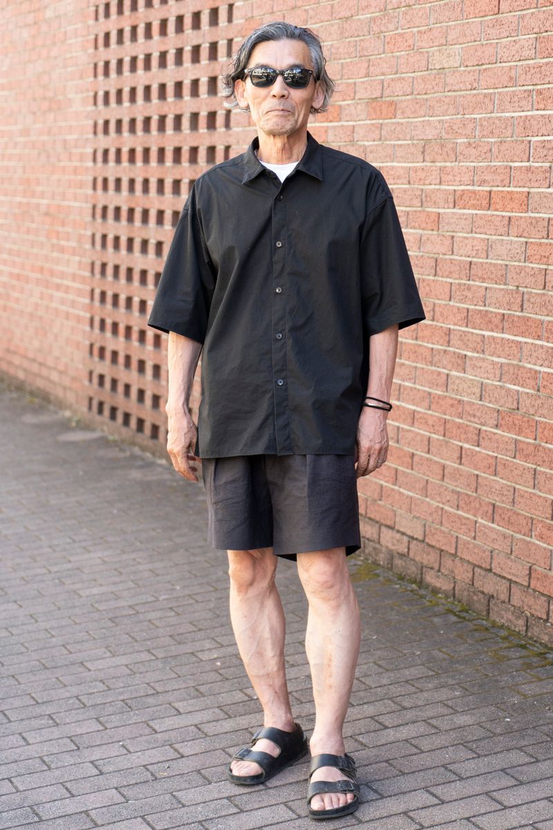 新調したショーツに合わせてコーディネート 曽我部真人