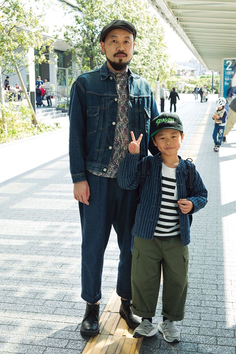 ちょっぴり上品！新鮮なデニムセットアップ 森山裕介