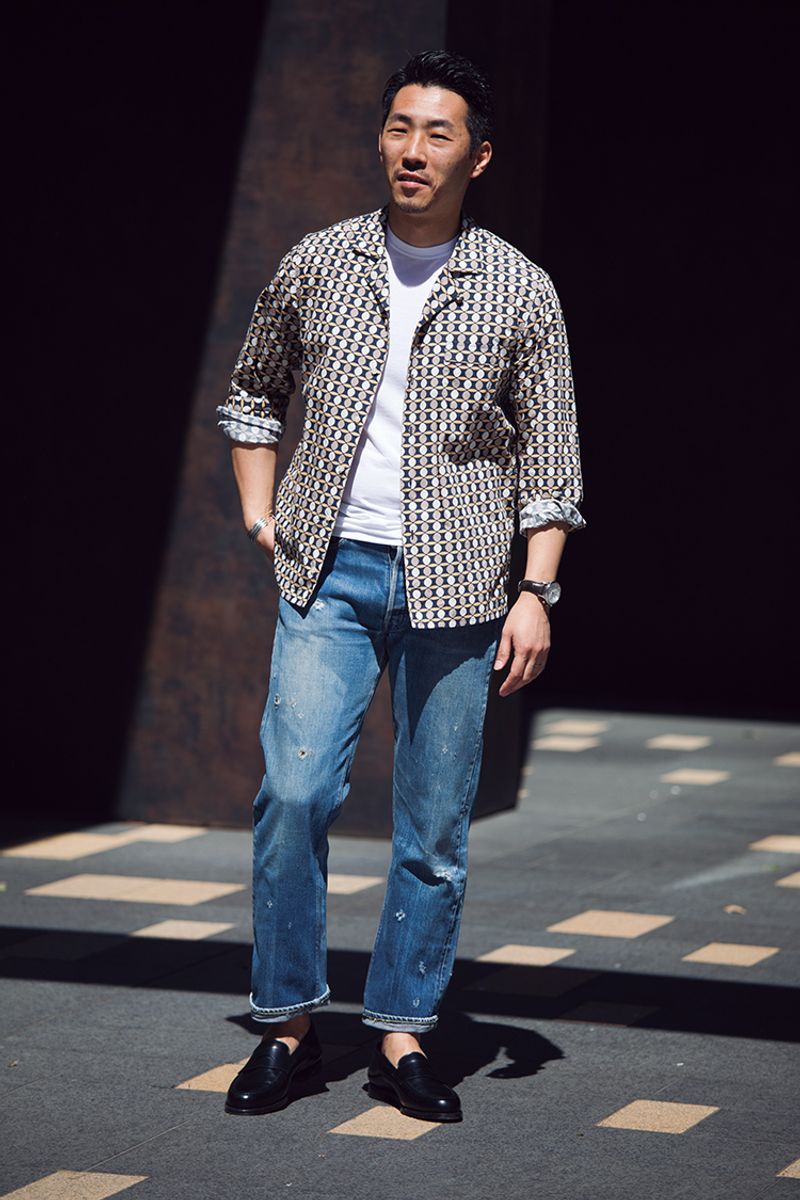 今年らしさは、総柄の開襟シャツでどうぞ 「ビームス ハウス 六本木」次長川口裕次郎