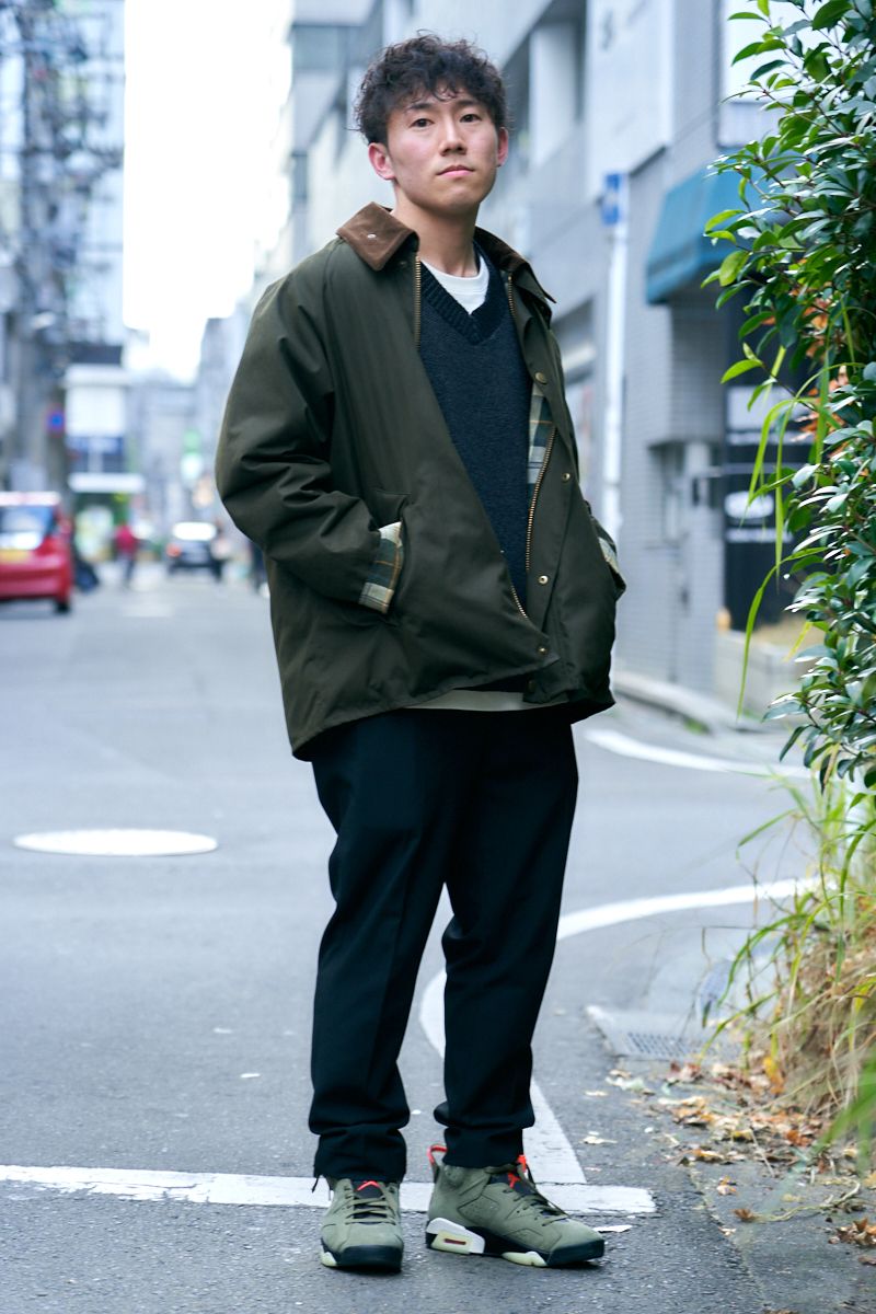 バブアーとジョーダン6をカーキでリンク 河野佑太