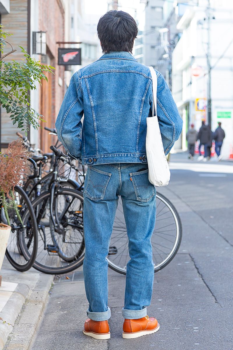 おろしたてのレッドウィングをデニム漬けに 吉田凜夢 2枚目の写真