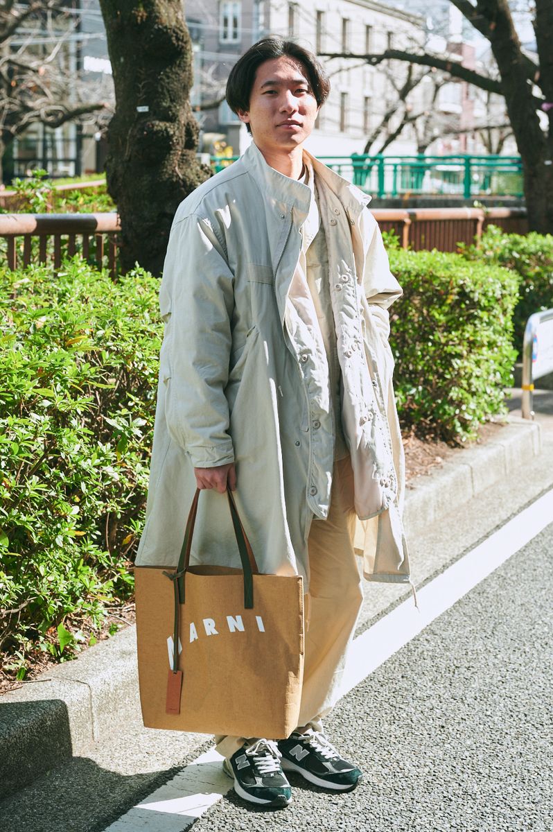 全身ナチュラルテイストなブランドで優しげ 日高舜介