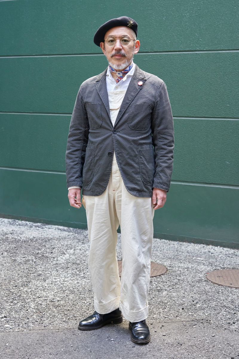 白オーバーオールにJK合わせがオシャレ Atsushi Little Fats