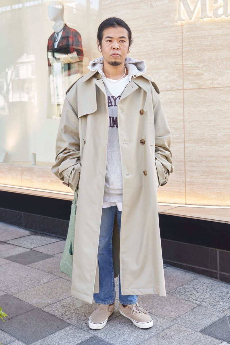 オーバーサイズのトレンチで古着×モード 森藤陽平