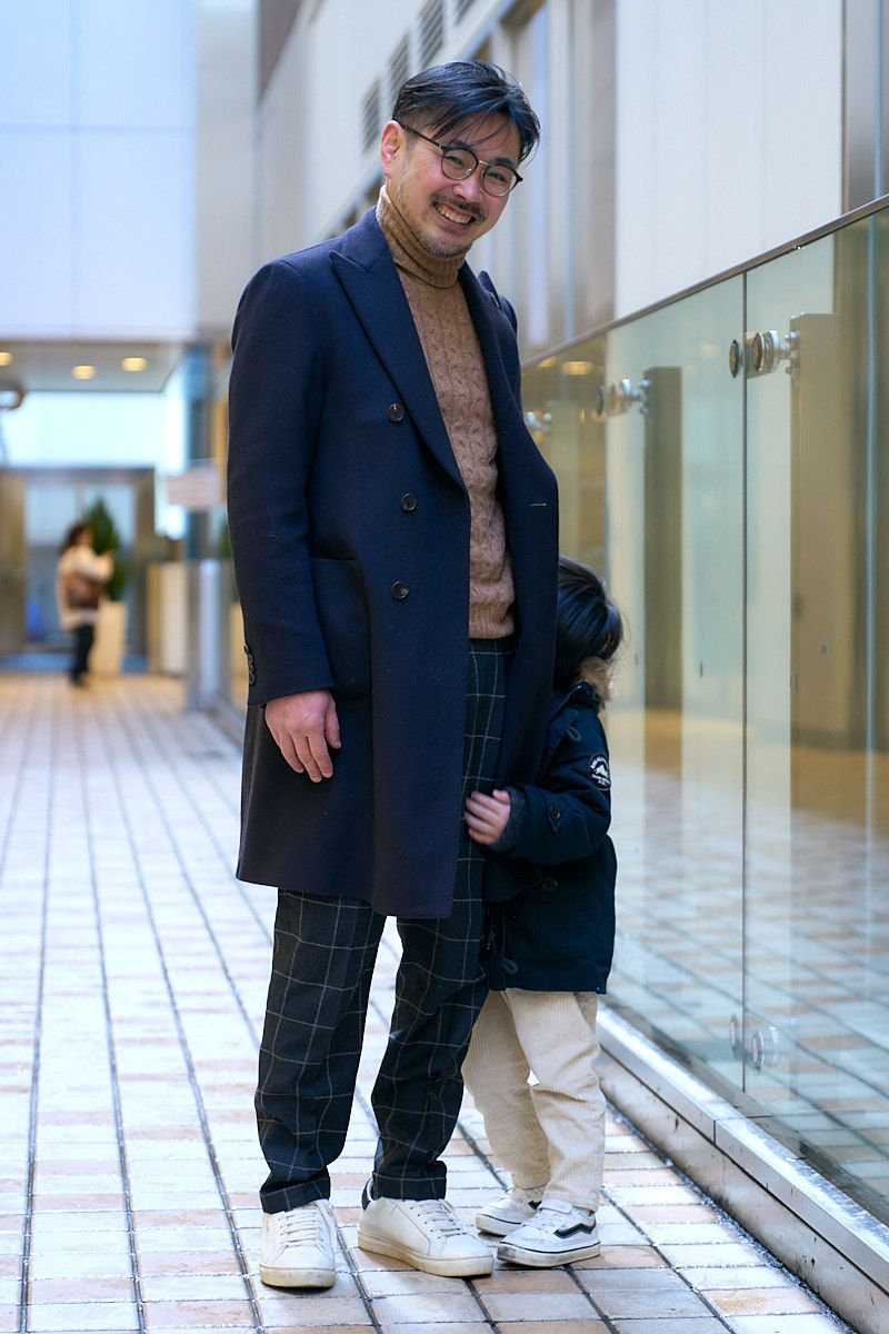 上品に履くチェックパンツが大人ならでは 田岡大樹