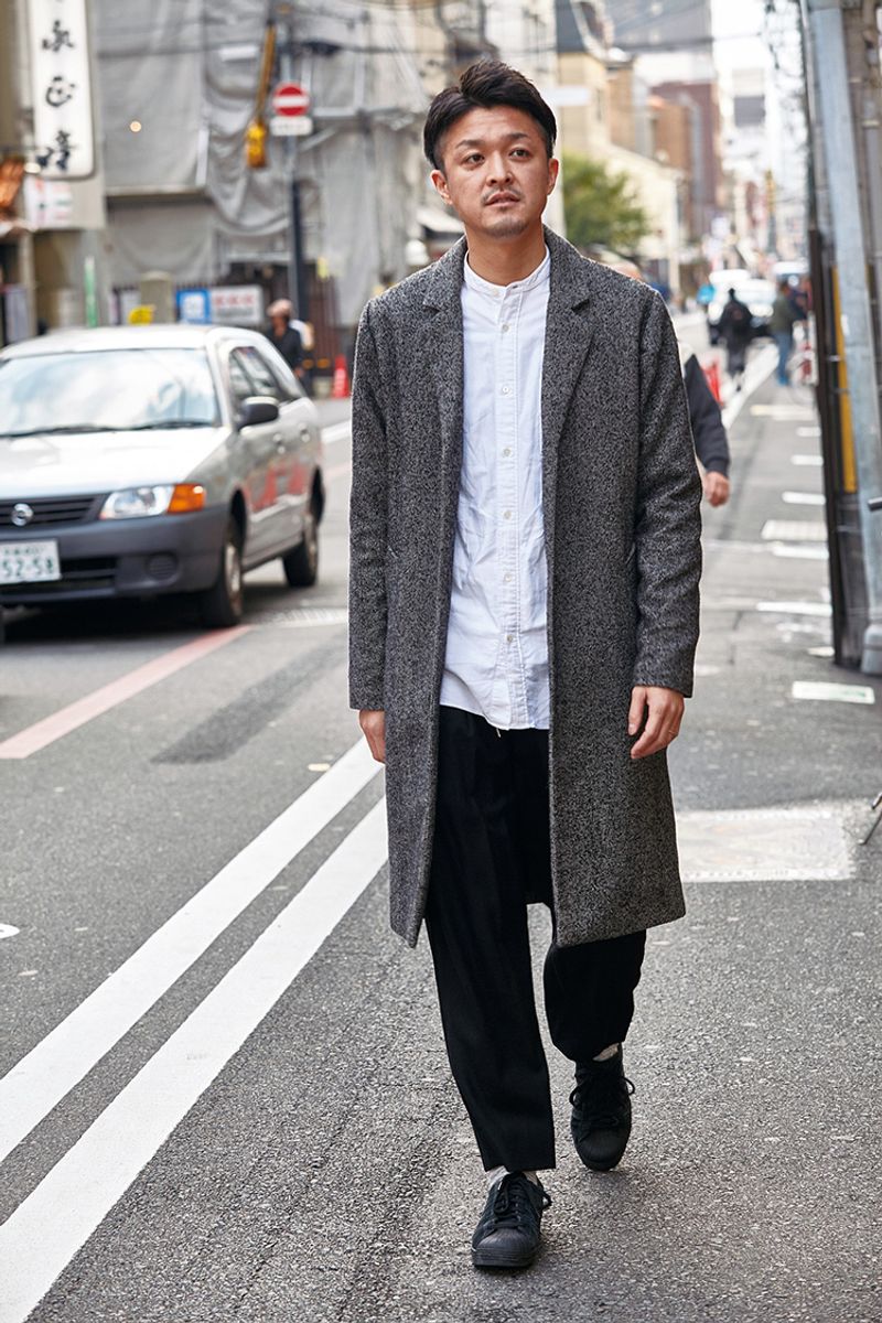 フレンドリーブランドのコートは大きめに着こなす 梶尾 大輔