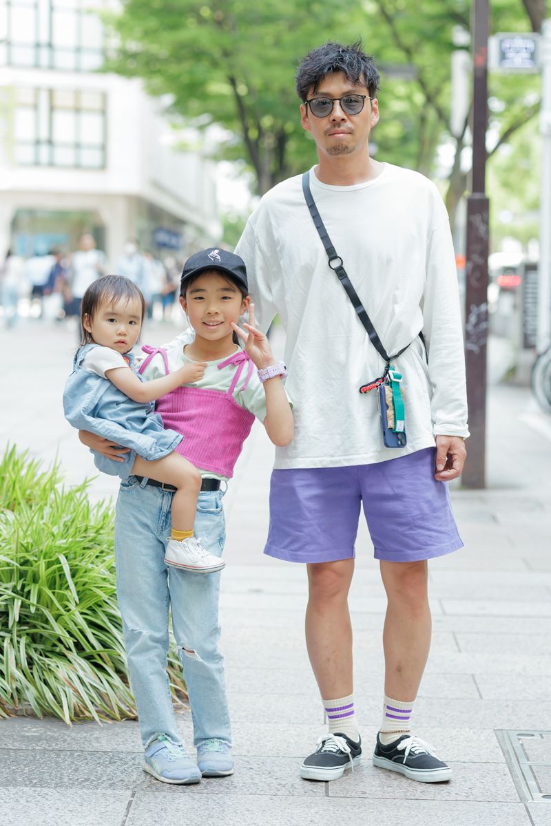 可愛くハズす。淡いパープル＆秘密の靴下 渡辺和樹