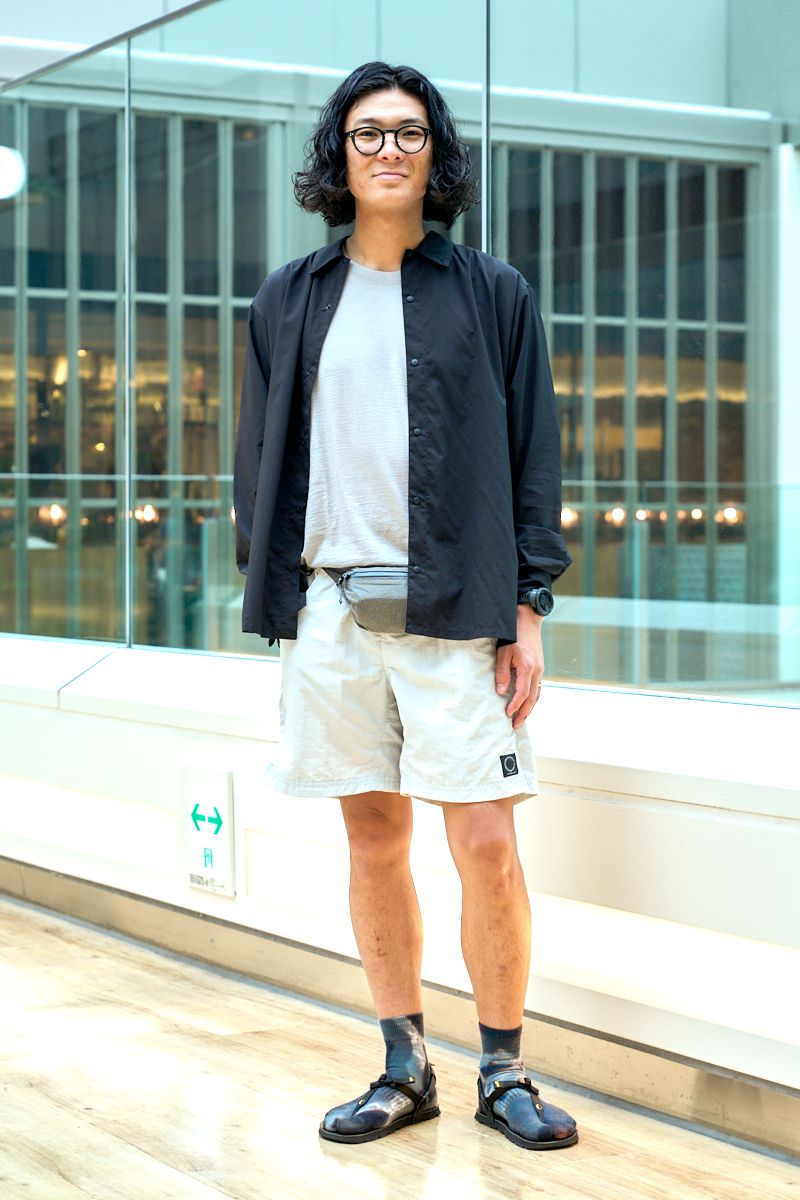 サンダル＋柄靴下がショーツルックを味変 高橋 駿 2枚目の写真
