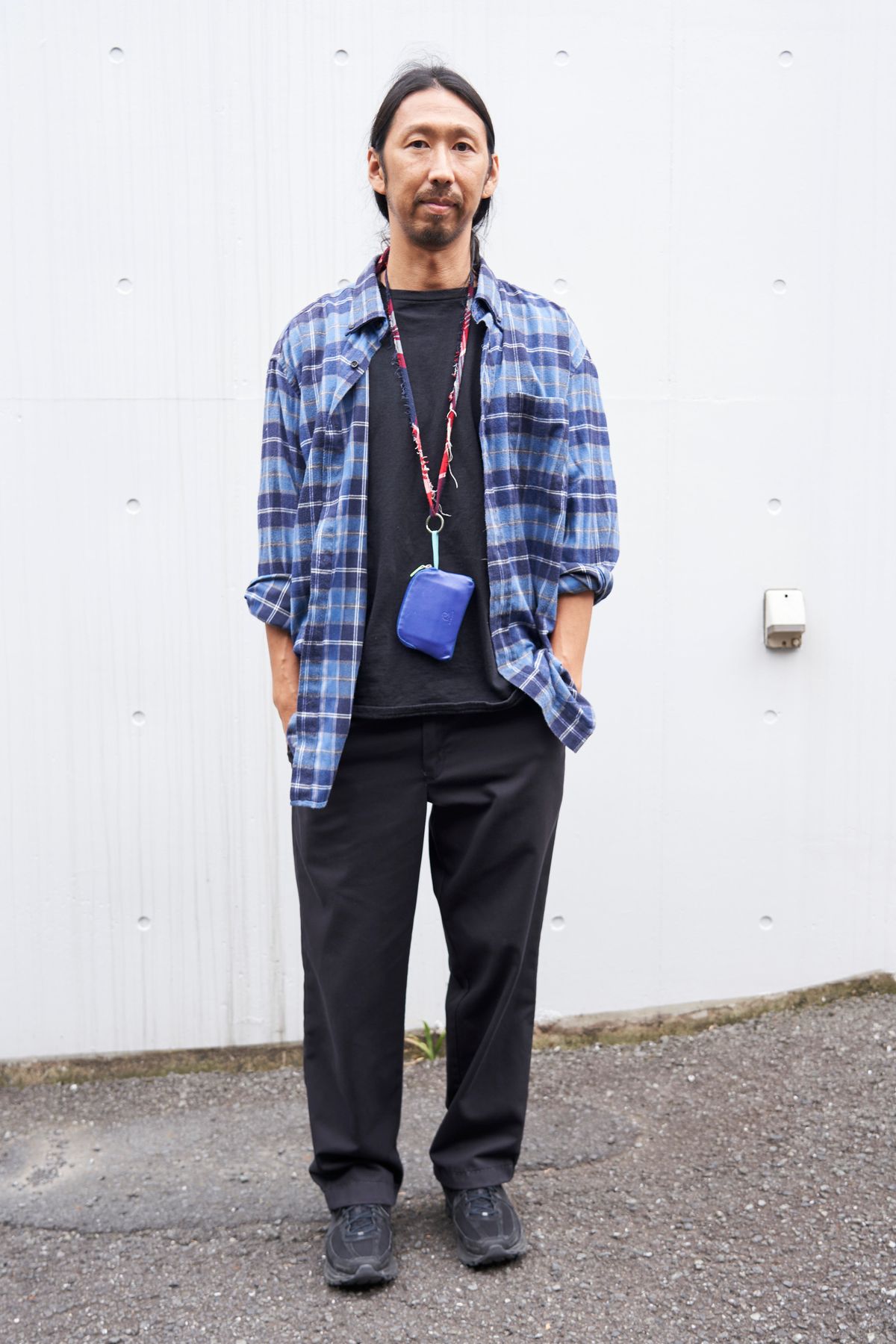 シャツ=古着 Tシャツ=ギルダン パンツ=レッドキャップ シューズ=ナイキ