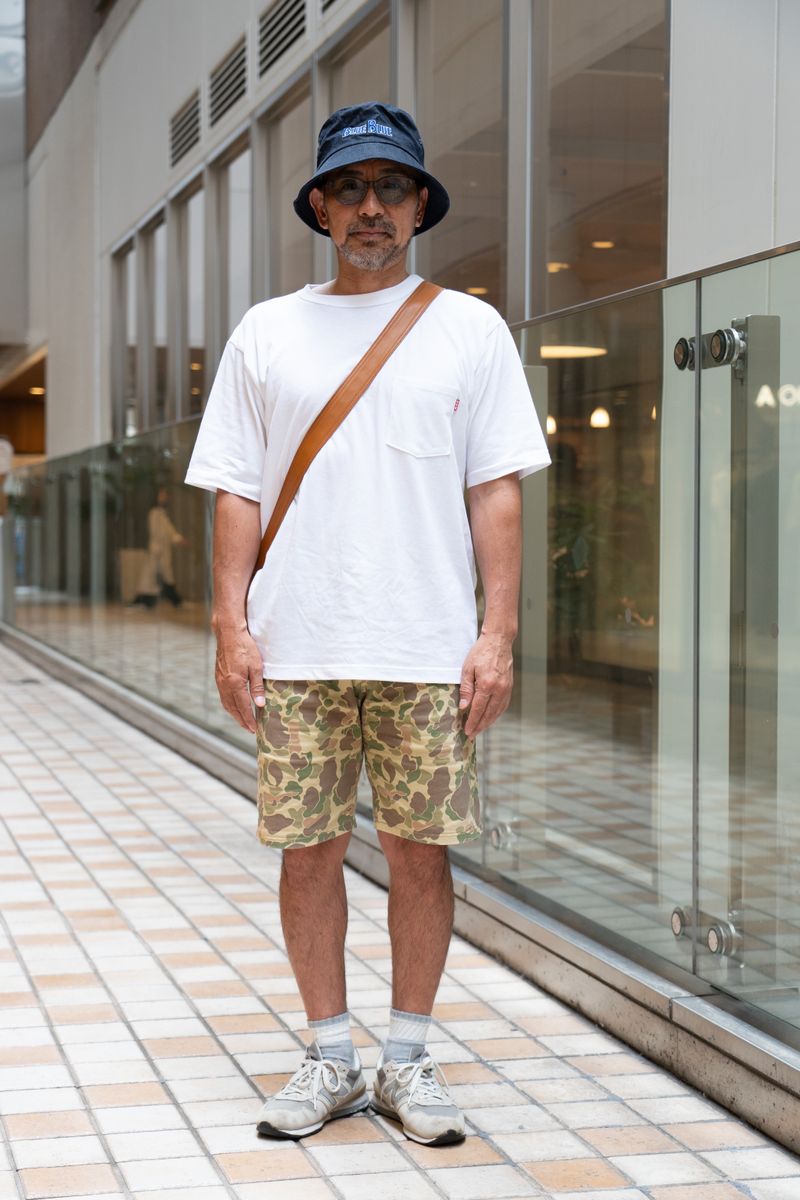 迷彩ハーフパンツ×バケハの冒険者スタイル 小野寺孝司