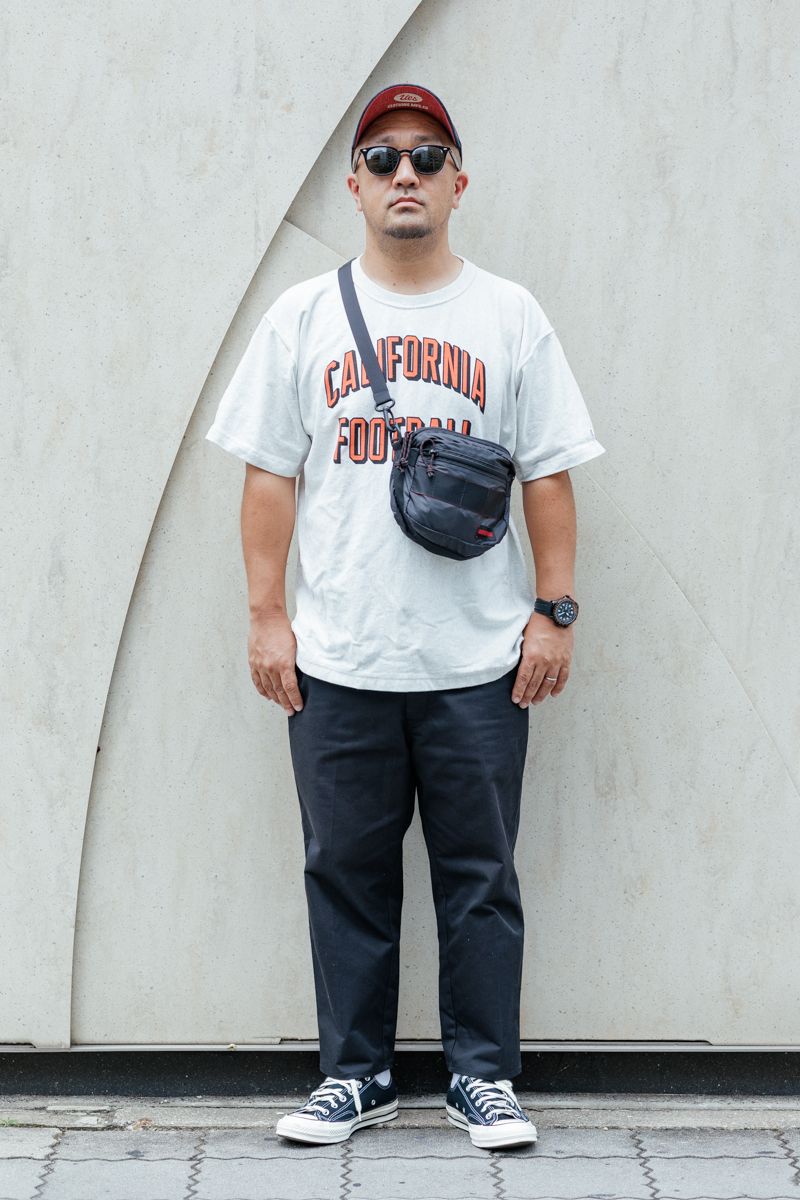 白黒コーデにデニムキャップで可愛げプラス 小田