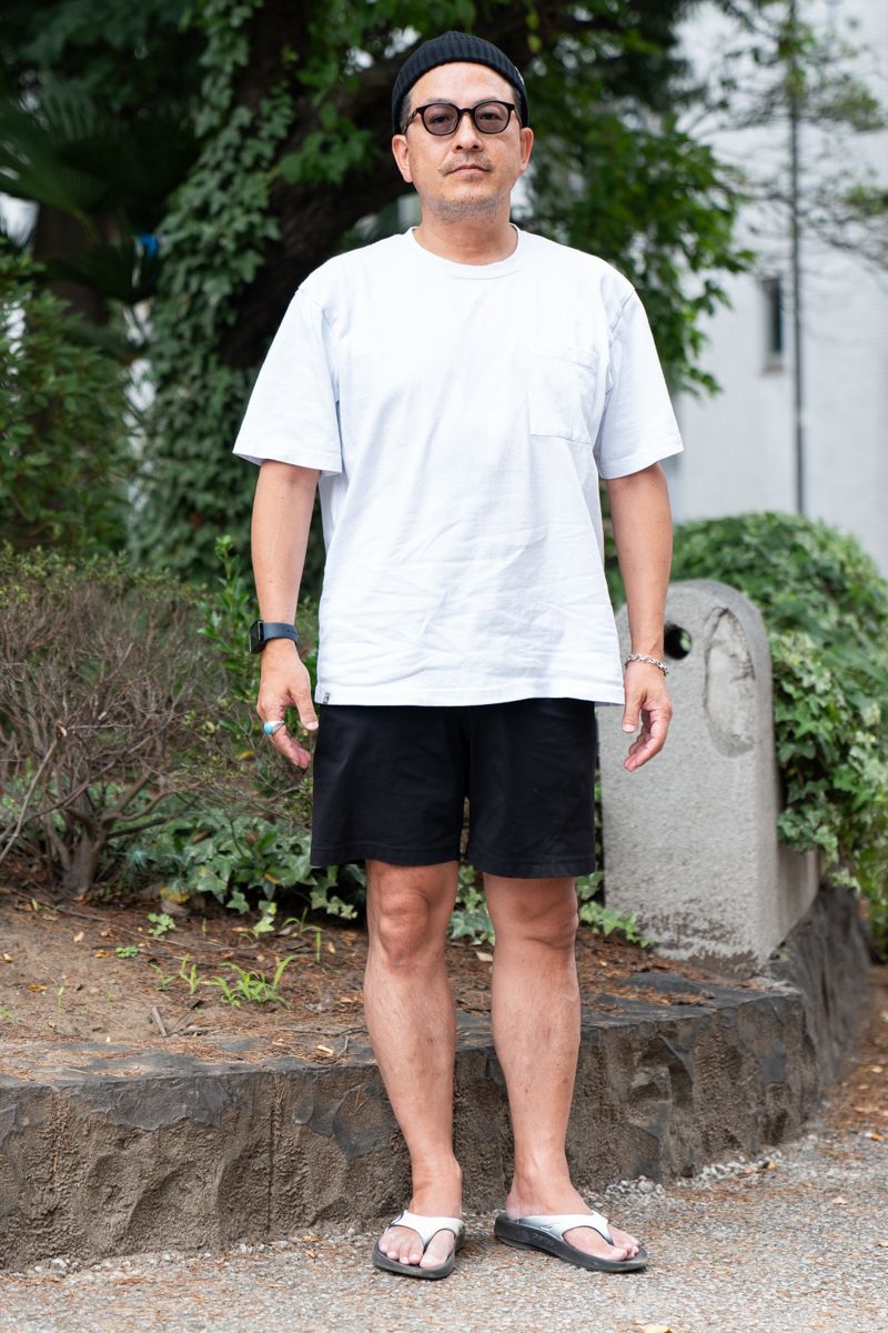 シンプルが一番の清潔感。白Tはワークマン 池田智弥