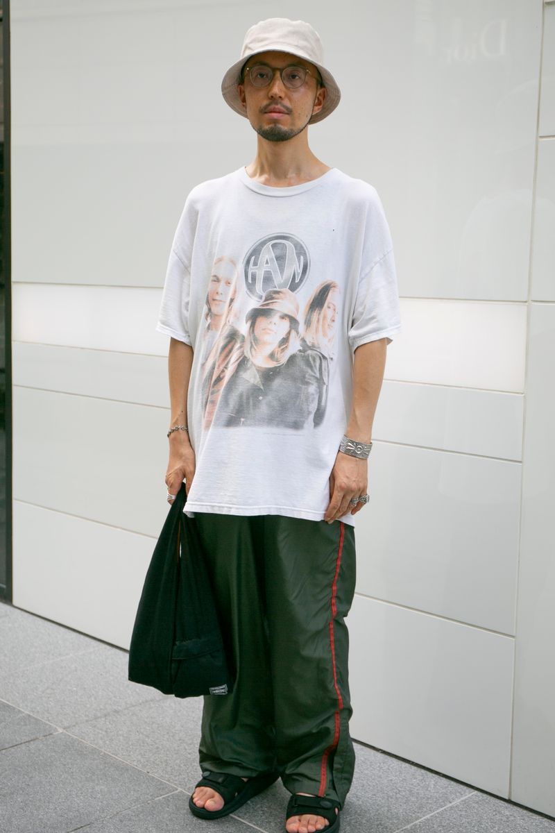 90'sのトラックパンツがいい味出してます 善波辰徳