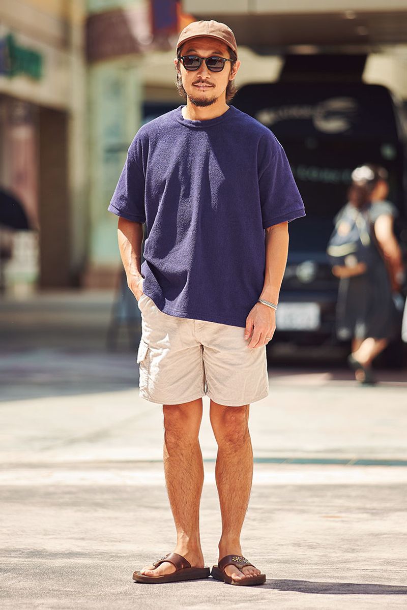 独特なサンダルとアクセがスタイル自体を我が物に。スゴい 堀 哲郎