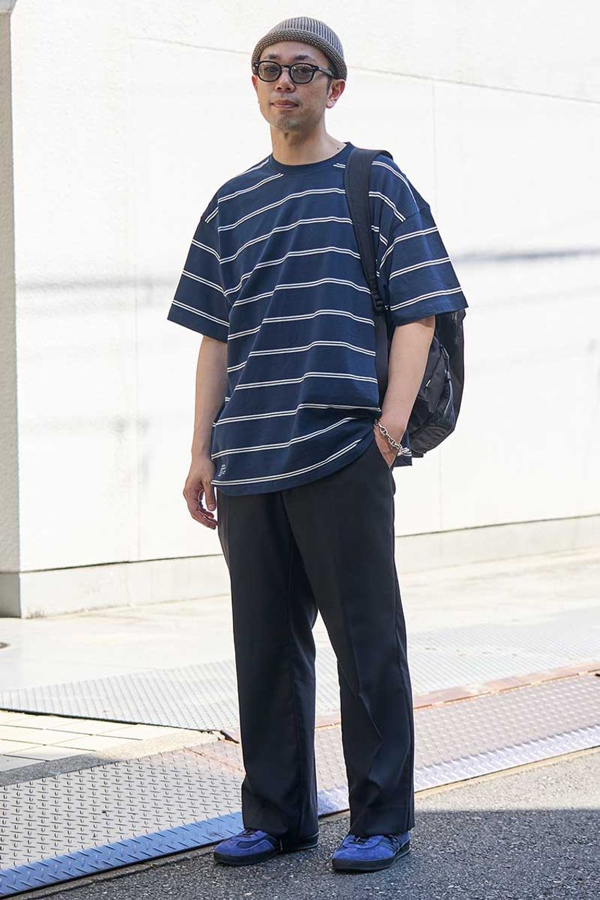 ボーダーTシャツを“昔っぽく着ない方法”。定番アイテムの新しい着こなしをスナップで調査！ - 5枚目の画像