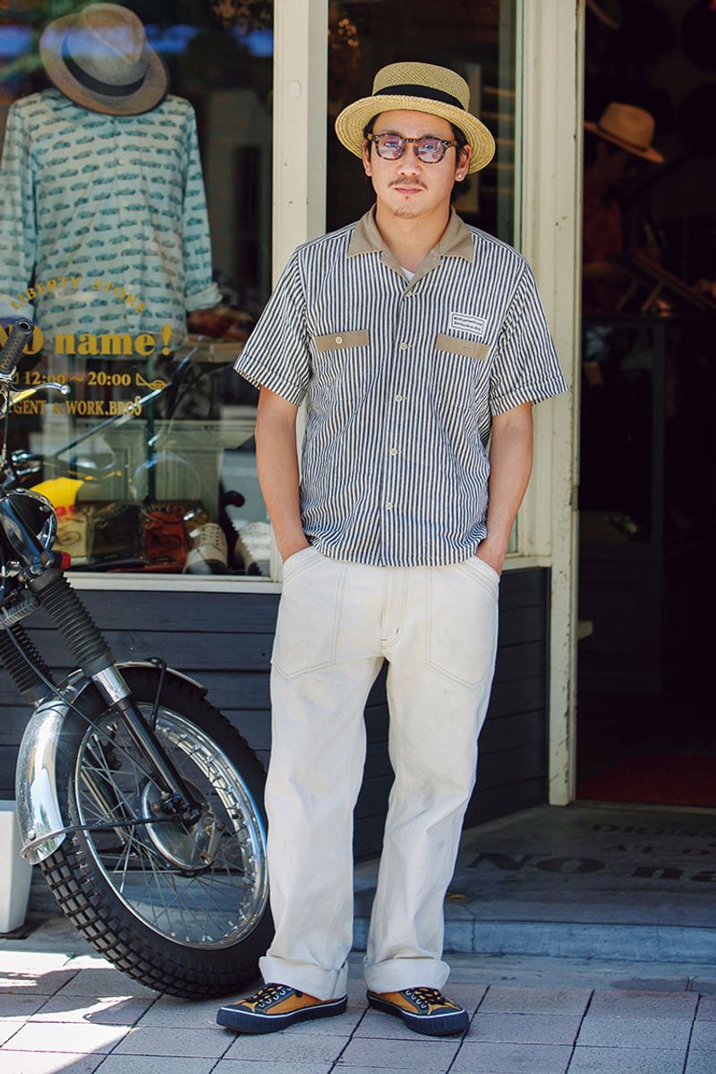 カンカン帽にストライプ。クラシカルに洗練したサマースタイル 古俵大輔