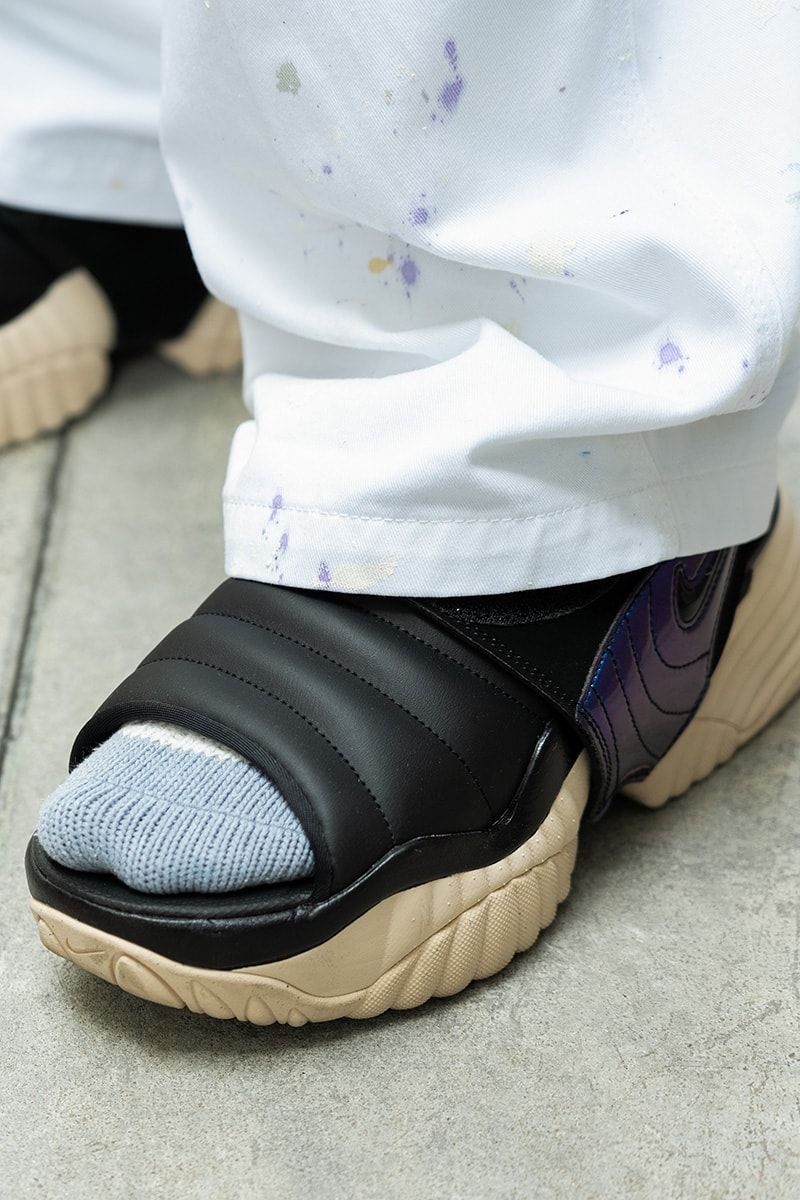 ペイントパンツで華やかさを添えたシンプル・モノトーンコーデ ショーン タカ 4枚目の写真