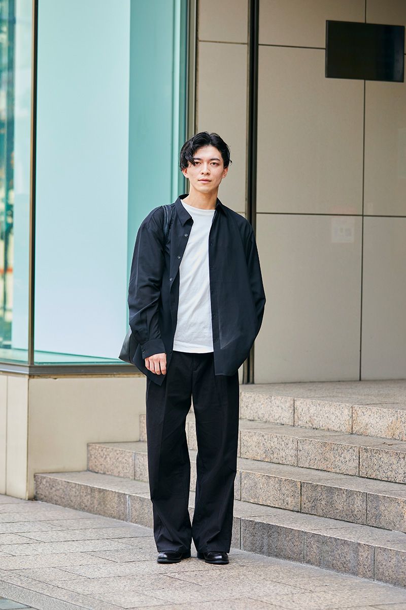 気負わないラフなモノトーンスタイル 美谷武信