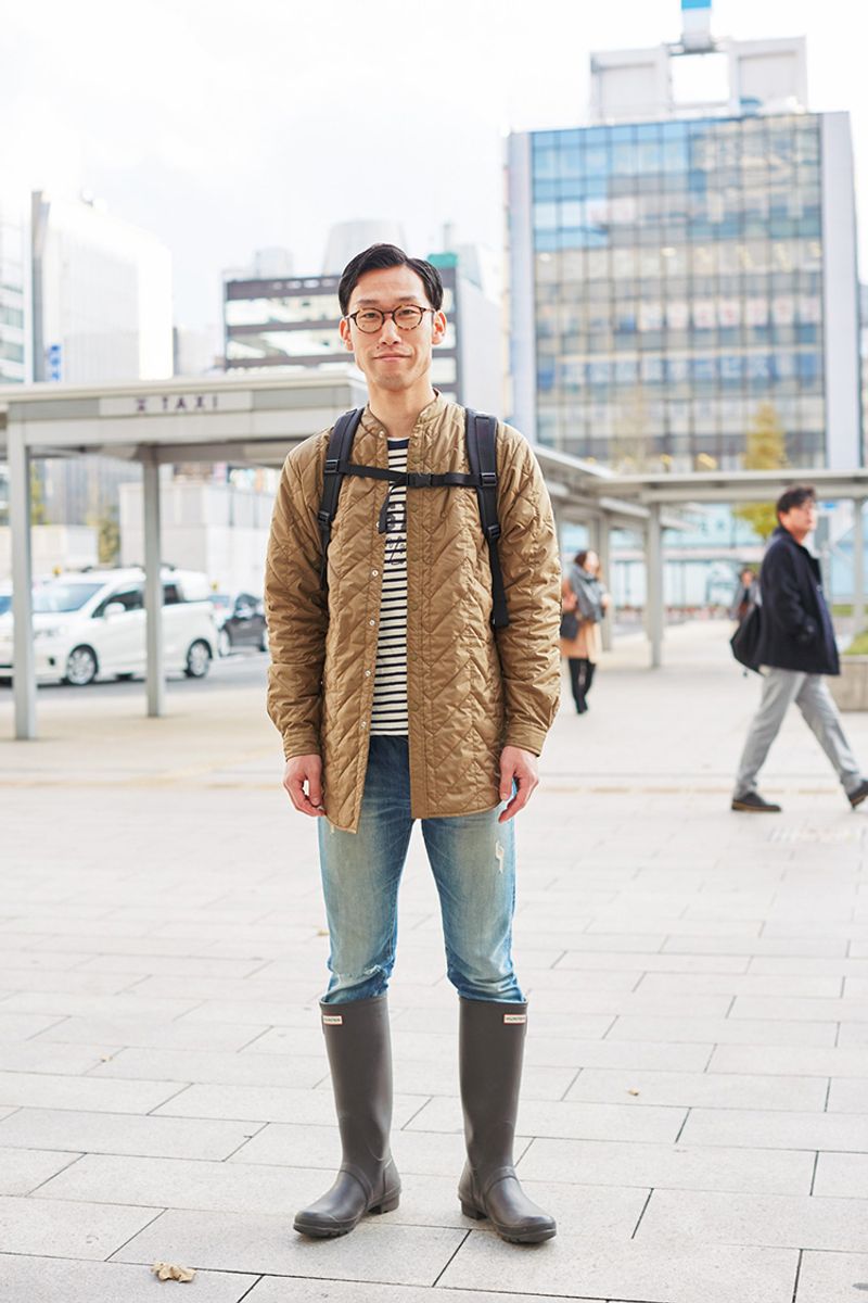 防寒面でも頼もしいキルティングのコーデ 林 和樹