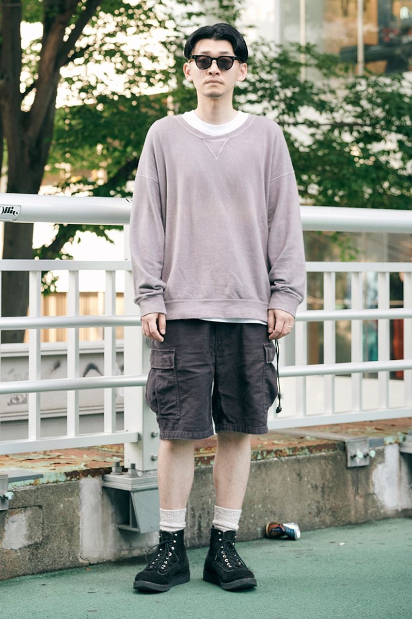今が旬の「スウェットシャツ＆ショーツ」の合わせ。センス良くコーデした3名をチェック - 5枚目の画像