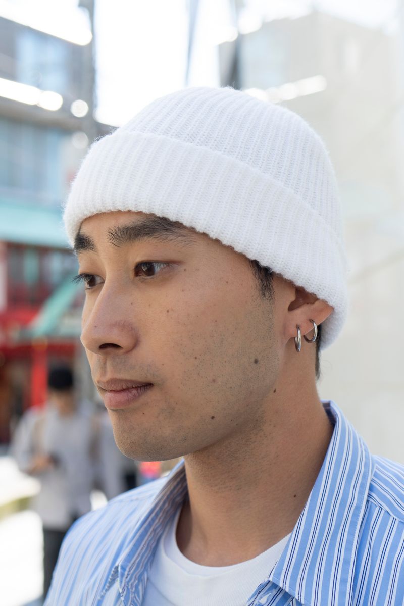 ストライプとチェッカーボード柄を白で中和 大橋工貴 3枚目の写真